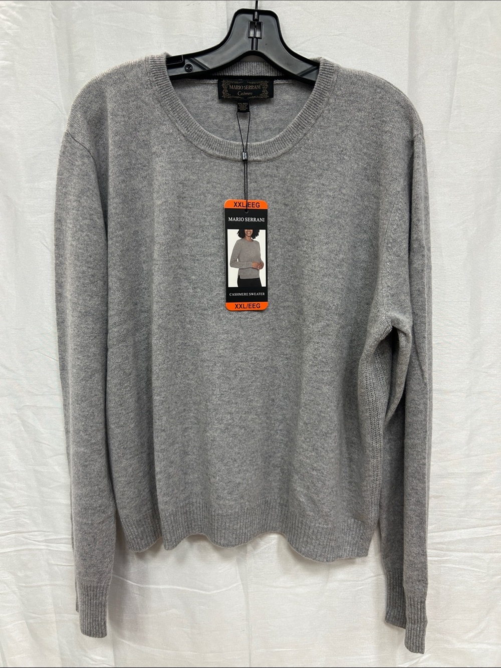 Mario Serrani Women's Crewneck Sweater - Gray 100% Cashmere